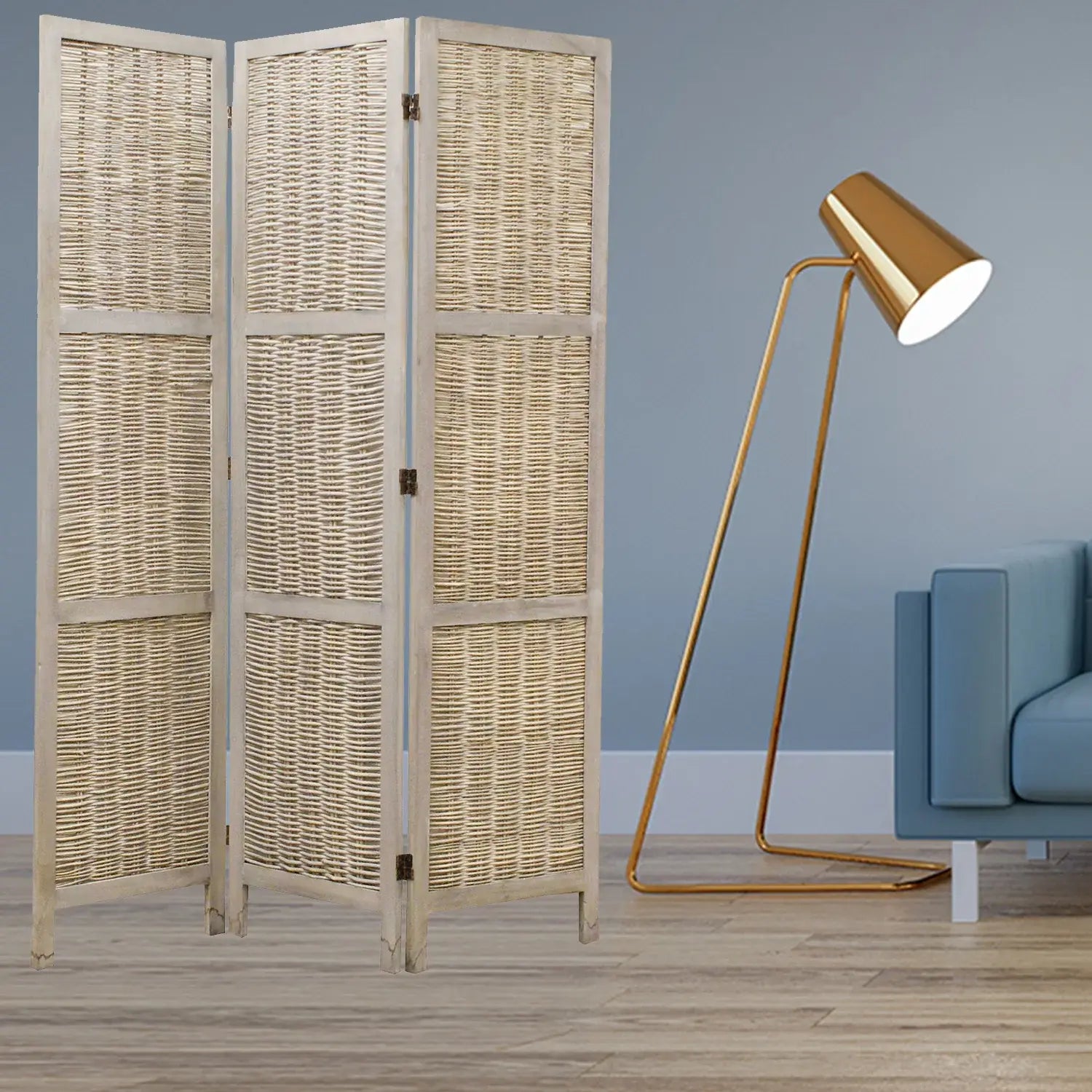 52 X 67 Beige Wood Screen - Homeroots - Flyclothing LLC