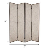 80 X 84 Beige Wood & Fabric Screen - Homeroots - Flyclothing LLC