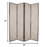 80 X 84 Beige Wood & Fabric Screen - Homeroots - Flyclothing LLC