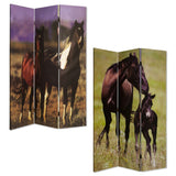 48" X 72" Multi Color Canvas Screen With Nurturing Mare - Homeroots - Flyclothing LLC