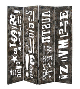 60" X 71" Brown Distressed Wooden Screen - Homeroots - Flyclothing LLC