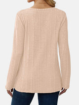 V-Neck Long Sleeve T-Shirt - Trendsi - Flyclothing LLC