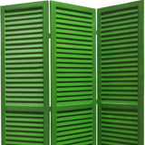 48" X 67" Green Wood Shutter Screen - Homeroots - Flyclothing LLC