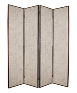 84 X 84 Tan Wood & Fabric Screen - Homeroots - Flyclothing LLC