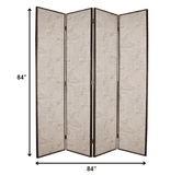 84 X 84 Tan Wood & Fabric Screen - Homeroots - Flyclothing LLC