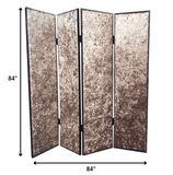 84 X 84 Bronze Wood & Fabric Screen - Homeroots - Flyclothing LLC