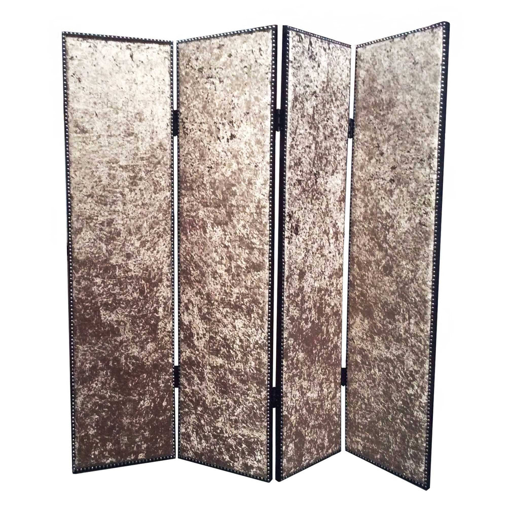 84 X 84 Bronze Wood & Fabric Screen - Homeroots - Flyclothing LLC