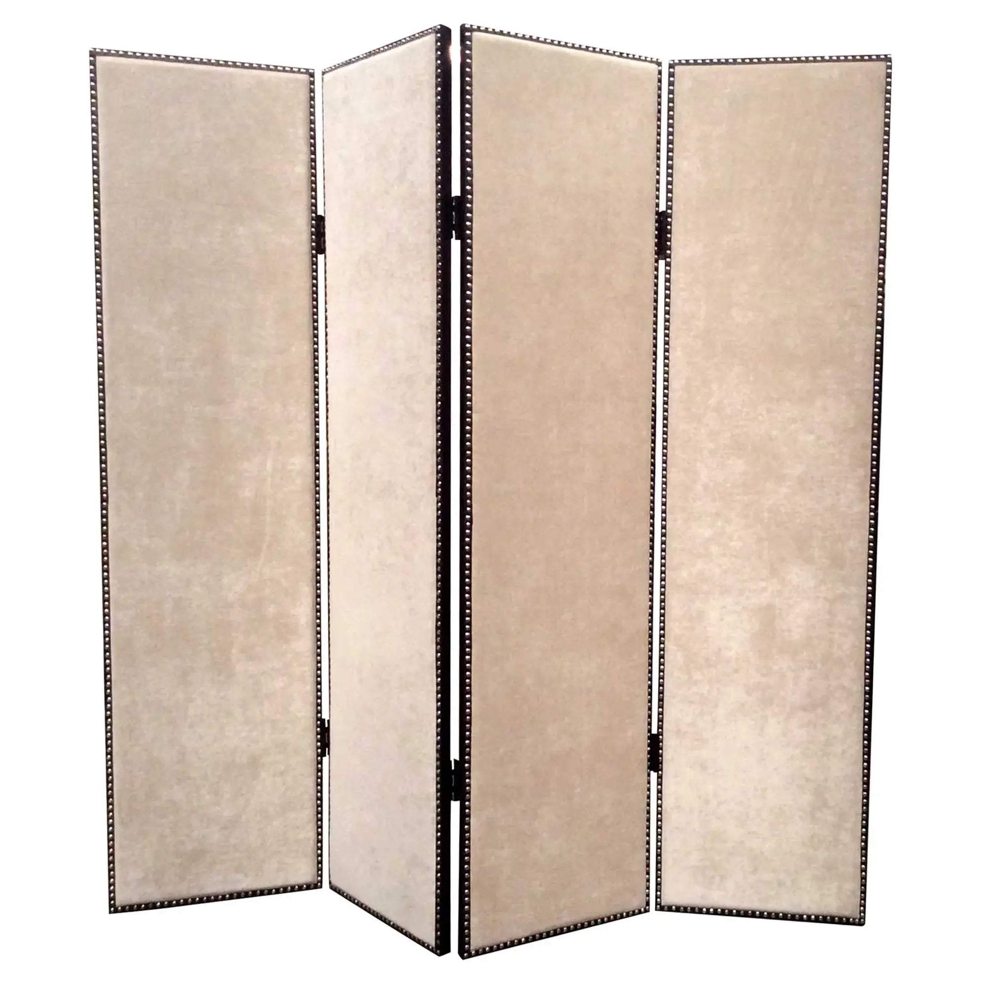 84 X 84 Beige Wood & Fabric Chateau Screen - Homeroots - Flyclothing LLC