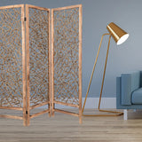60 X 69 Brown 3 Panel Wood Foldable Screen - Homeroots - Flyclothing LLC
