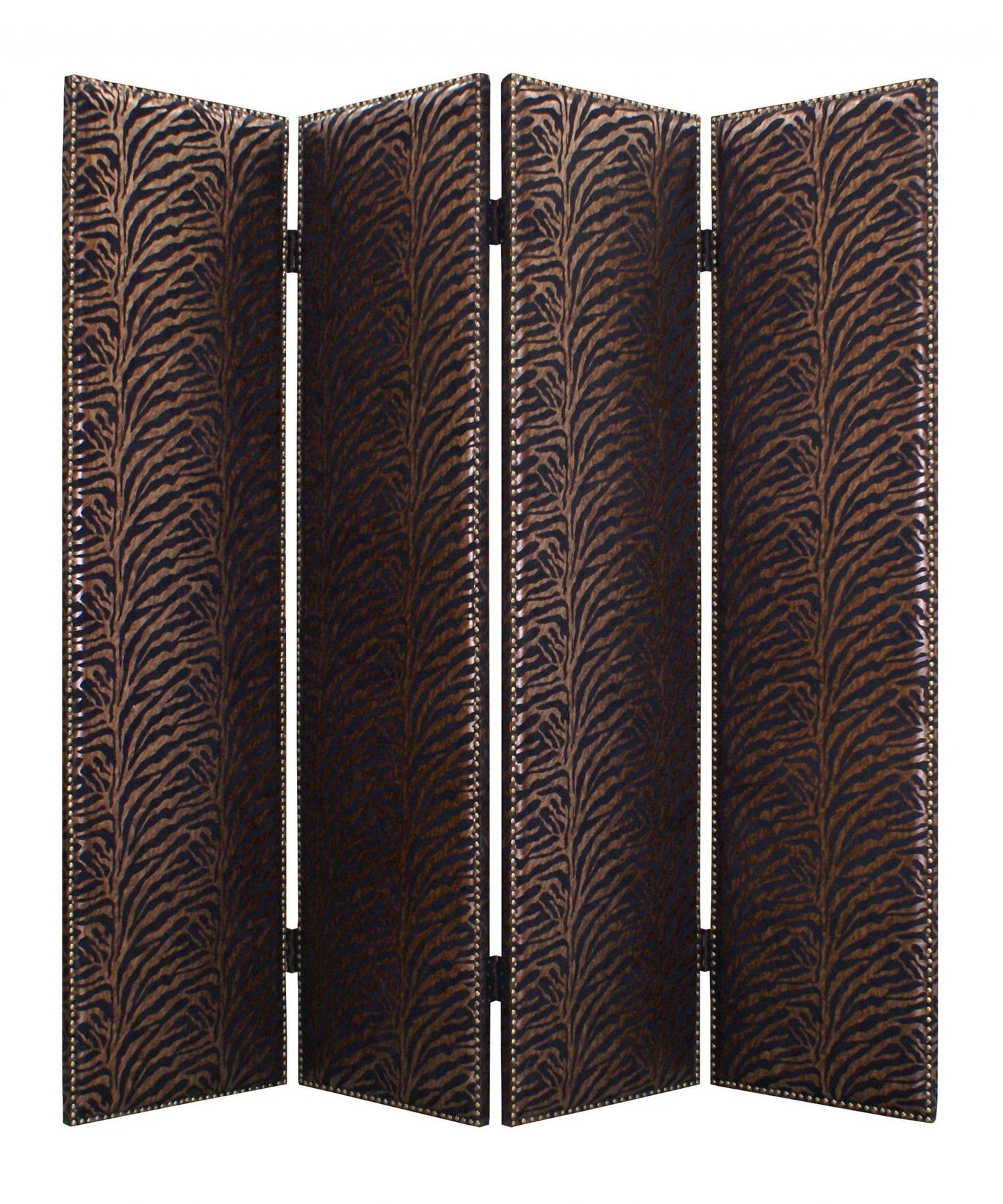 84 X 84 Bronze Wood & Fabric Screen - Homeroots - Flyclothing LLC