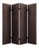 84 X 84 Bronze Wood & Fabric Screen - Homeroots - Flyclothing LLC