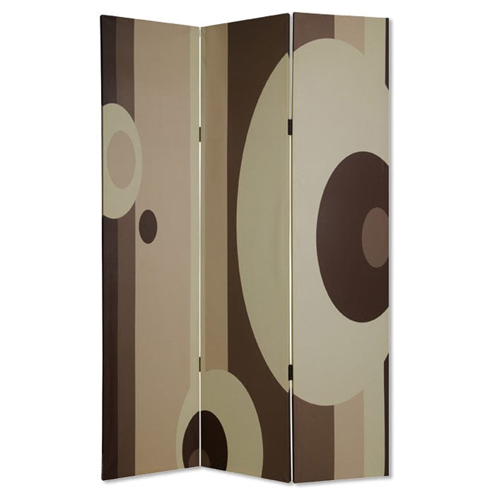 48" X 72" Multi Color Wood Canvas 3 Panel Screen - Homeroots
