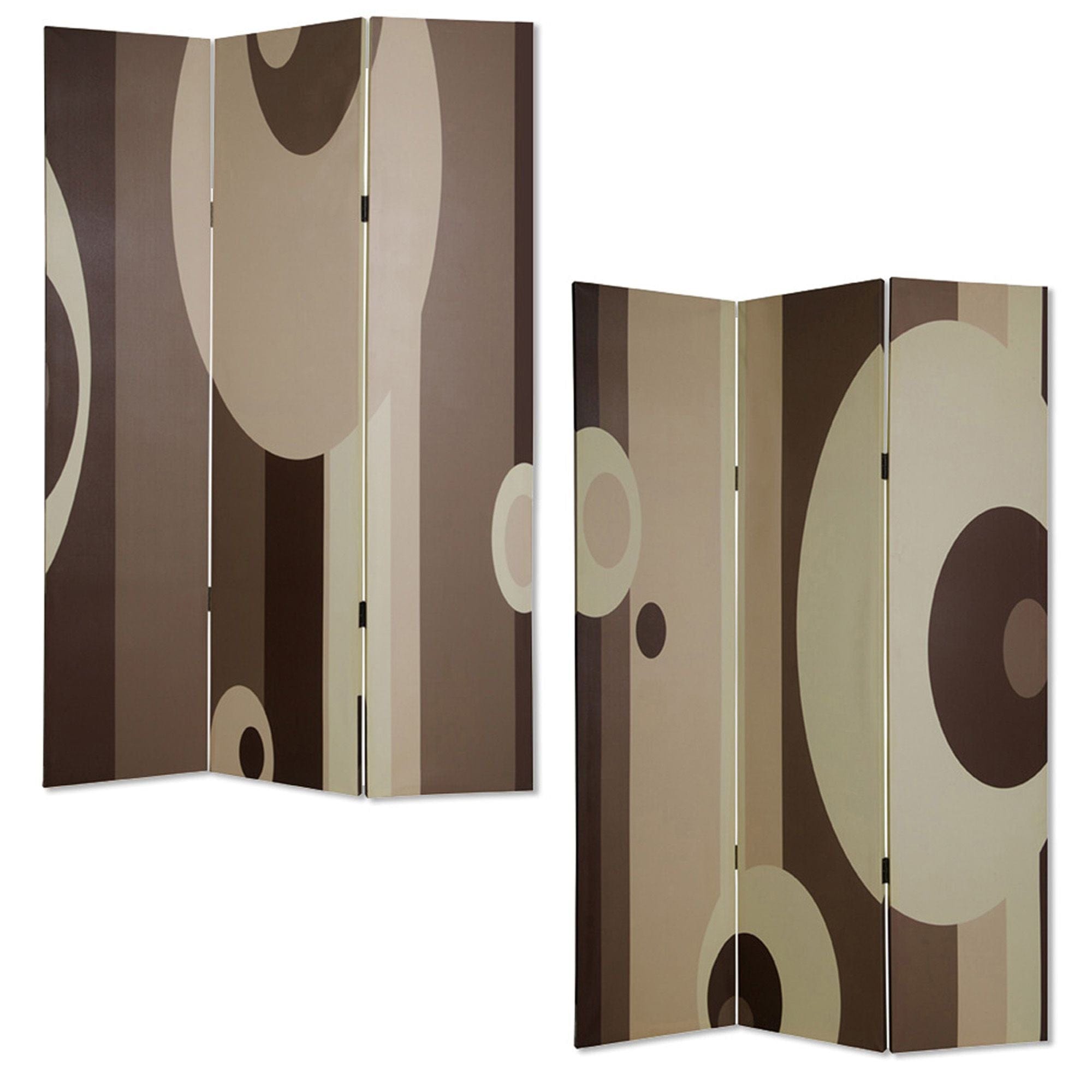 48" X 72" Multi Color Wood Canvas 3 Panel Screen - Homeroots - Flyclothing LLC