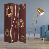 48" X 72" Multi Color Wood Canvas 3 Panel Screen - Homeroots - Flyclothing LLC