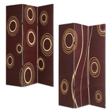 48" X 72" Multi Color Wood Canvas 3 Panel Screen - Homeroots - Flyclothing LLC