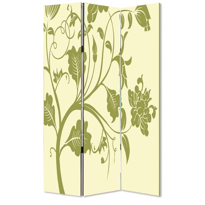 48" X 72" Multi Color Wood Canvas  3 Panel Screen - Homeroots