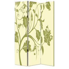 48" X 72" Multi Color Wood Canvas  3 Panel Screen - Homeroots
