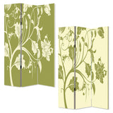 48" X 72" Multi Color Wood Canvas 3 Panel Screen - Homeroots - Flyclothing LLC