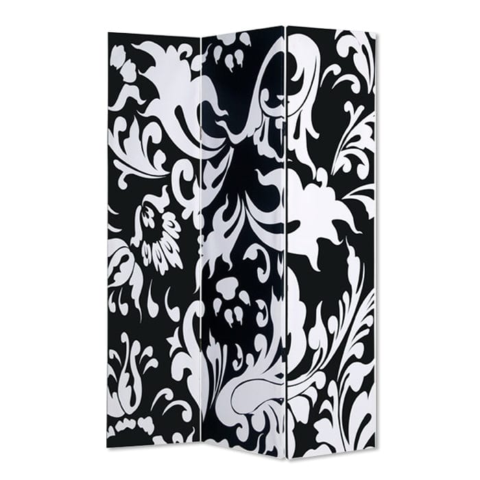 48" X 72" Multi Color Wood Canvas  3 Panel Screen - Homeroots