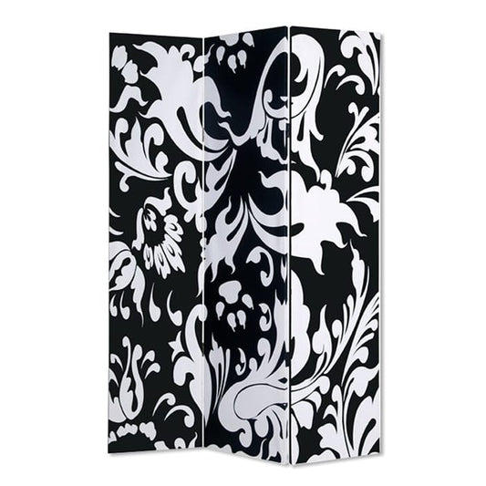 48" X 72" Multi Color Wood Canvas  3 Panel Screen - Homeroots
