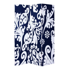 48" X 72" Multi Color Wood Canvas  3 Panel Screen - Homeroots