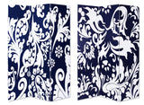 48" X 72" Multi Color Wood Canvas  3 Panel Screen - Homeroots