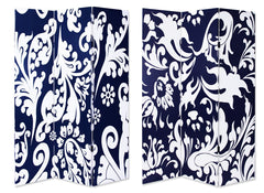 48" X 72" Multi Color Wood Canvas  3 Panel Screen - Homeroots
