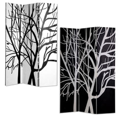 48" X 72" Multi Color Wood Canvas Tranquillity  Screen - Homeroots