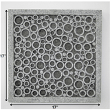 17" X 17" X 2" Brown Sandstone Square Bubble Design - Wall Decor - Homeroots - Flyclothing LLC