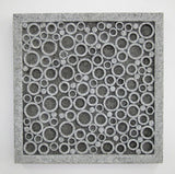 17" X 17" X 2" Brown Sandstone Square Bubble Design - Wall Decor - Homeroots