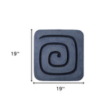 19" X 19" X 2" Sandstone, Fine Polished, Square With Circles - Wall Decor - Homeroots - Flyclothing LLC