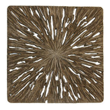 19" X 19" X 2" Brown Square Rotten Wood  Wall Decor - Homeroots