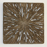 19" X 19" X 2" Brown Square Rotten Wood  Wall Decor - Homeroots