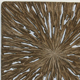 19" X 19" X 2" Brown Square Rotten Wood Wall Decor - Homeroots - Flyclothing LLC