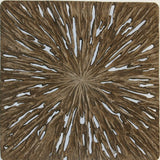 19" X 19" X 2" Brown Square Rotten Wood Wall Decor - Homeroots - Flyclothing LLC