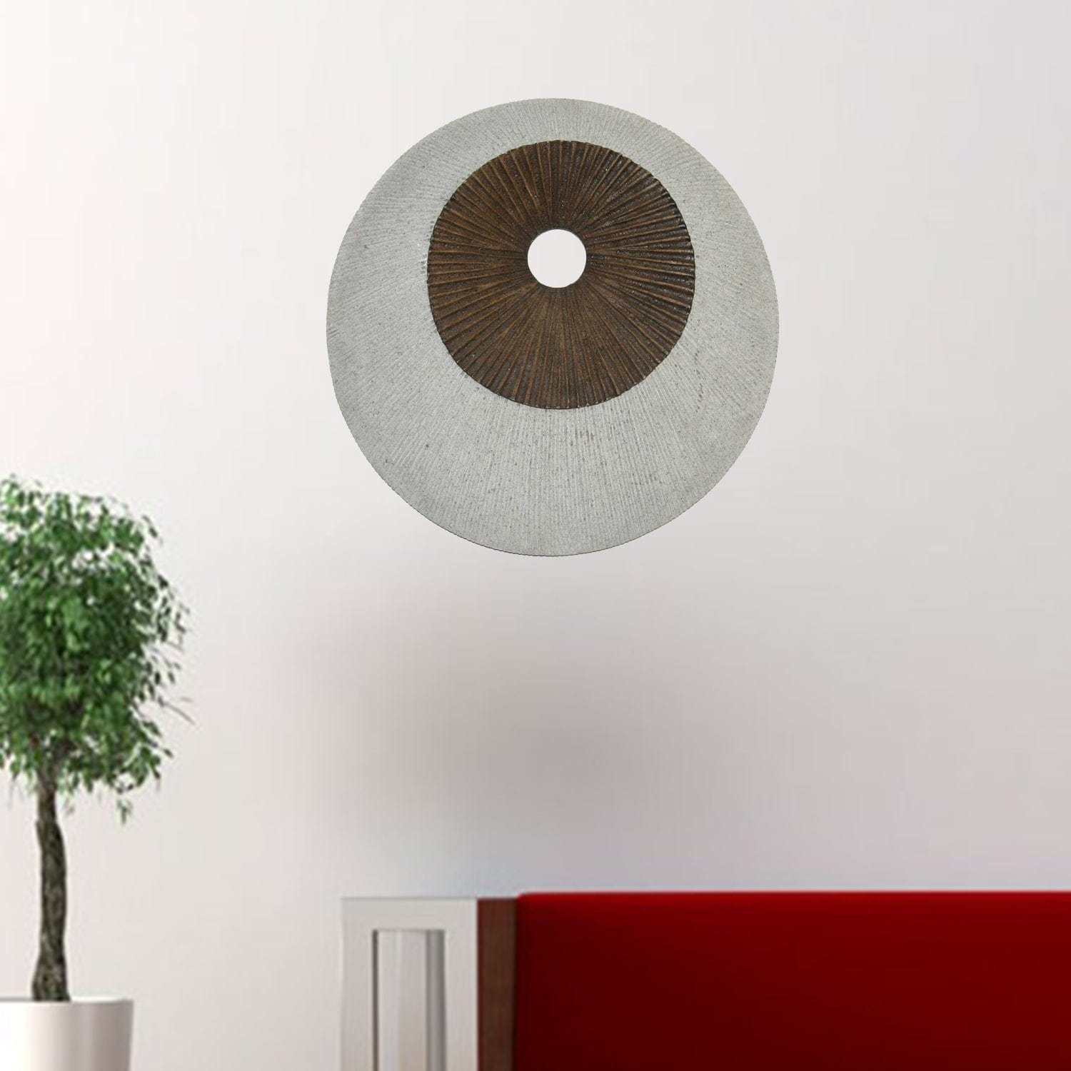 14" X 14" Gray Stone Wall Decor - Homeroots - Flyclothing LLC
