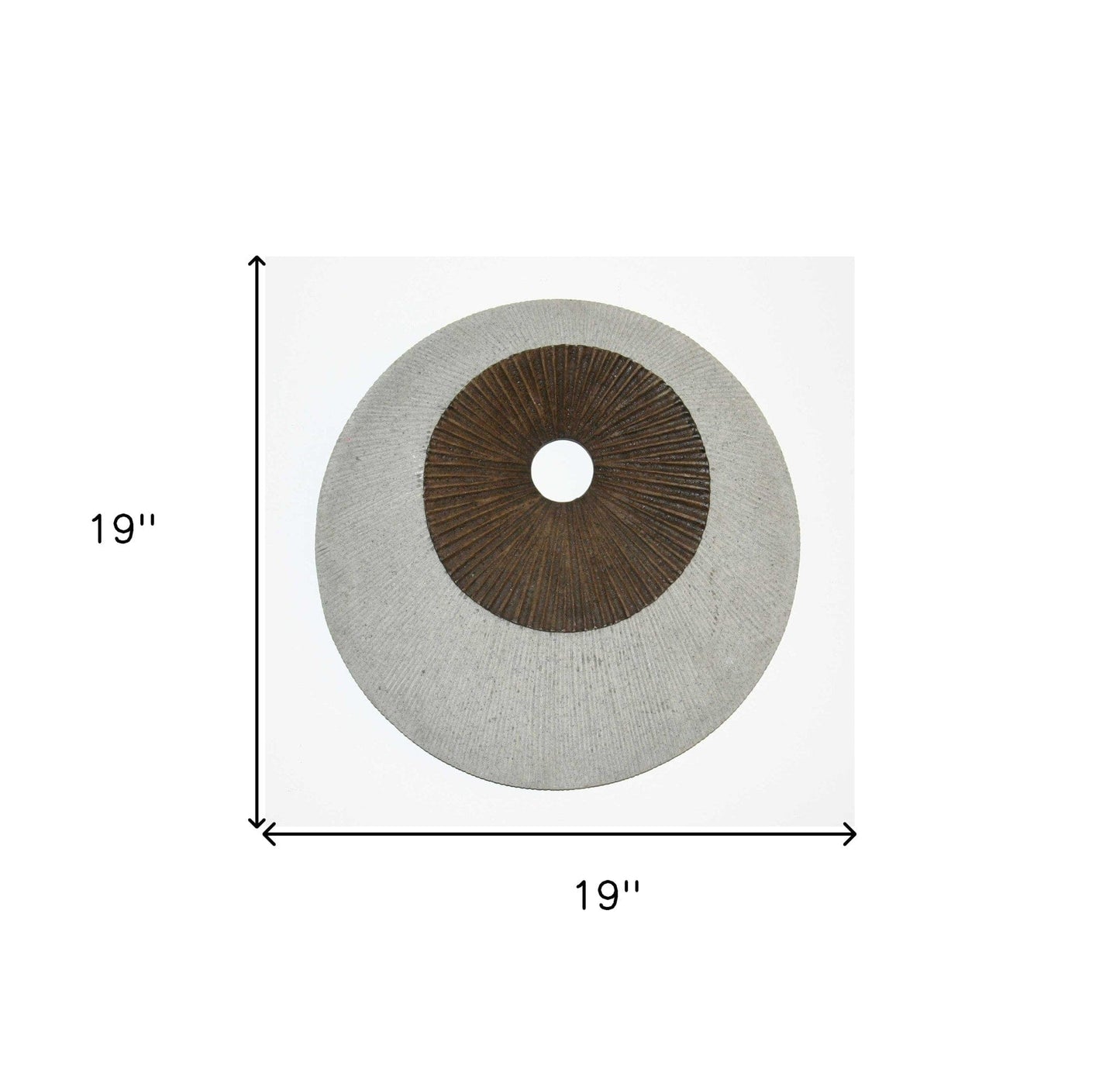 19" X 19" X 2.5" Grey And Brown Stone Wall Decor - Homeroots - Flyclothing LLC