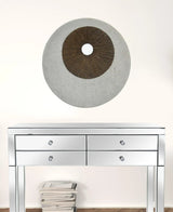 27" X 27" X 3" Brown & Gray Round Double Layer Ribbed Wall Decor - Homeroots - Flyclothing LLC