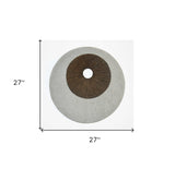 27" X 27" X 3" Brown & Gray Round Double Layer Ribbed Wall Decor - Homeroots - Flyclothing LLC