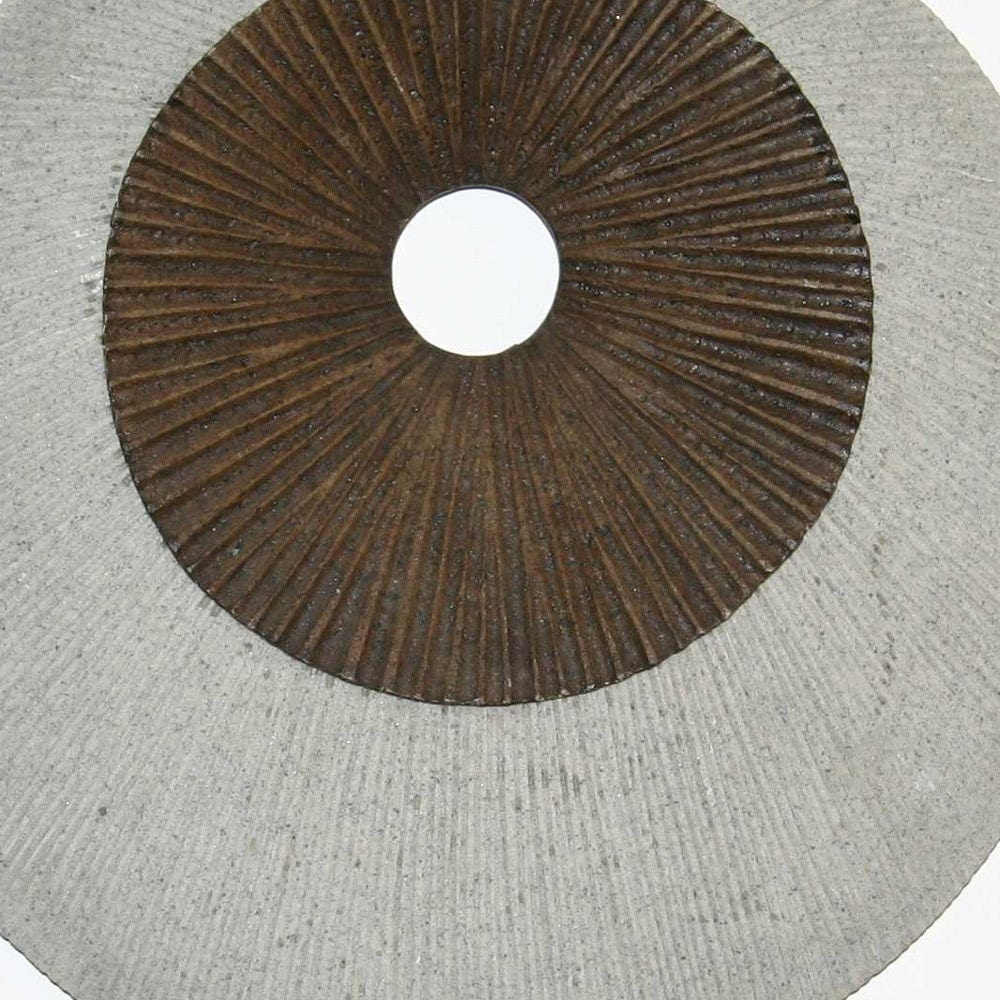 27" X 27" X 3" Brown & Gray Round Double Layer Ribbed Wall Decor - Homeroots - Flyclothing LLC