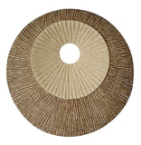14" X 14" X 2" Brown Round Ribbed  Wall Plaque - Homeroots