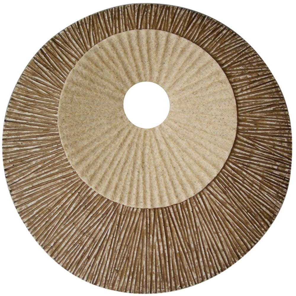 14" X 14" X 2" Brown Round Ribbed Wall Plaque - Homeroots - Flyclothing LLC