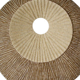 14" X 14" X 2" Brown Round Ribbed Wall Plaque - Homeroots - Flyclothing LLC