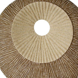 27" X 27"X 3" Brown Round Double Layer Ribbed Wall Plaque - Homeroots - Flyclothing LLC