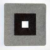 Brown & Gray Square Ribbed Minimalistic Wall Art - Homeroots - Flyclothing LLC