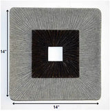 Brown & Gray Square Ribbed Minimalistic Wall Art - Homeroots - Flyclothing LLC