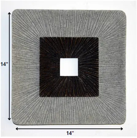 Brown & Gray Square Ribbed Minimalistic Wall Art - Homeroots - Flyclothing LLC