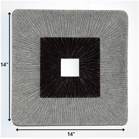 Brown & Gray Square Ribbed Minimalistic Wall Art - Homeroots - Flyclothing LLC