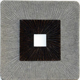 Brown & Gray Square Ribbed Minimalistic Wall Art - Homeroots - Flyclothing LLC