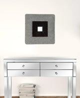 19" X 19" X 2.5" Modern Brown And Gray Ribbed Square Wall Art - Homeroots - Flyclothing LLC